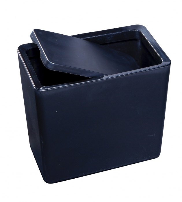 GS-81(B) / Trash can with steel board at the bottom (BLACK) 1